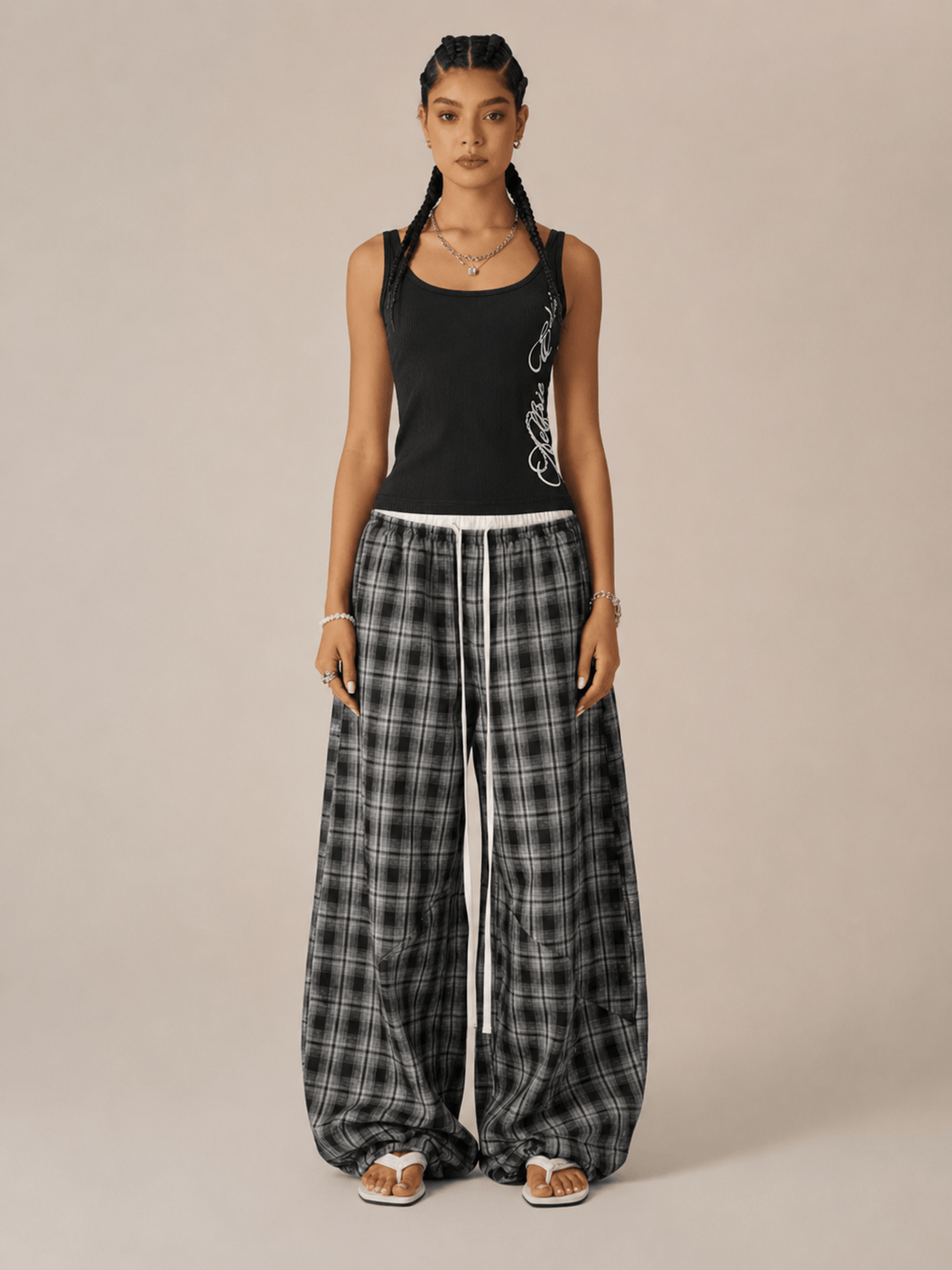 Aelfric Eden Plaid Baggy Sweatpants