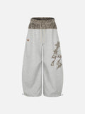Aelfric Eden Leopard Panel Baggy Barrel Sweatpants