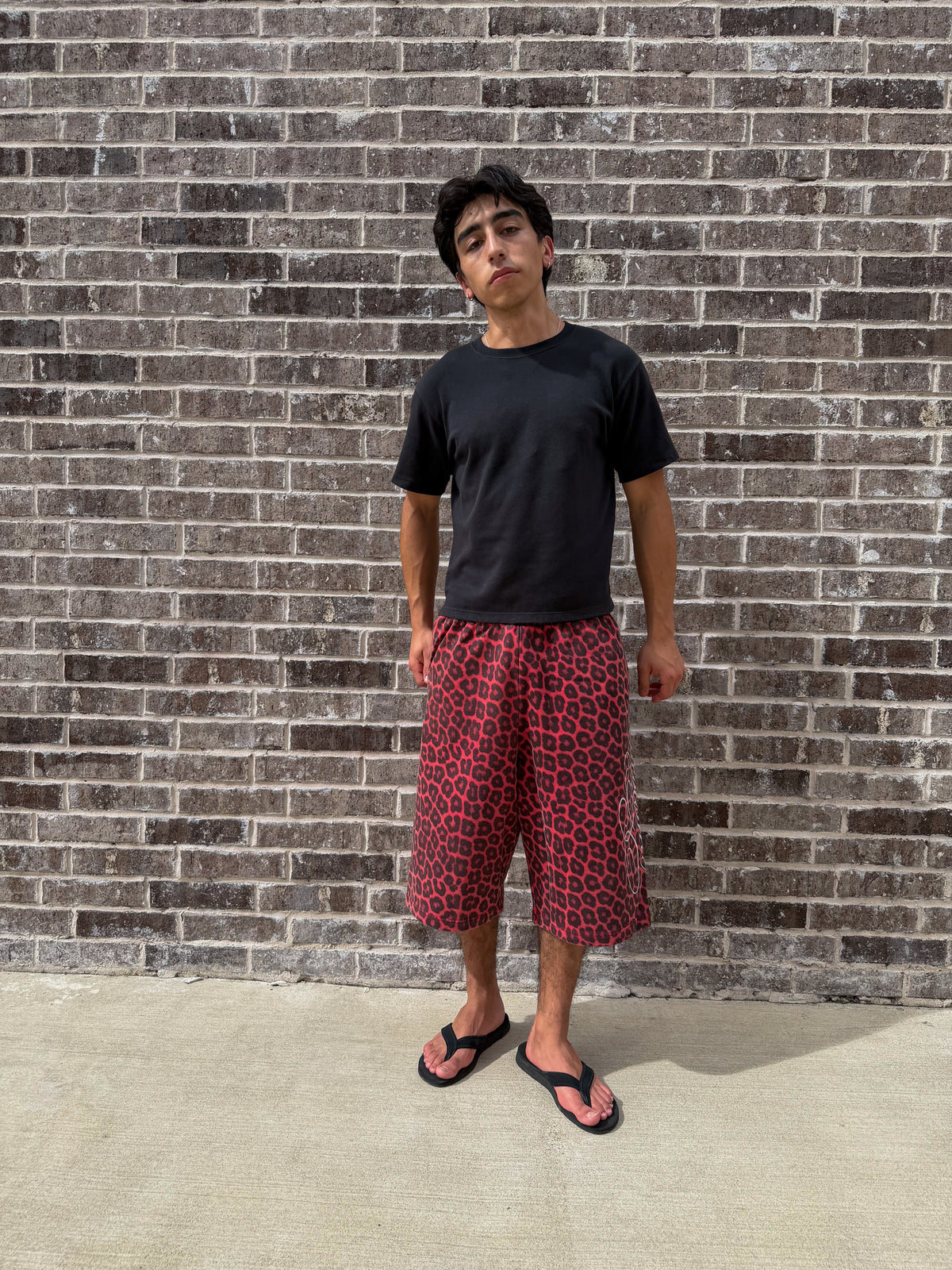 "crimson" sweatshorts